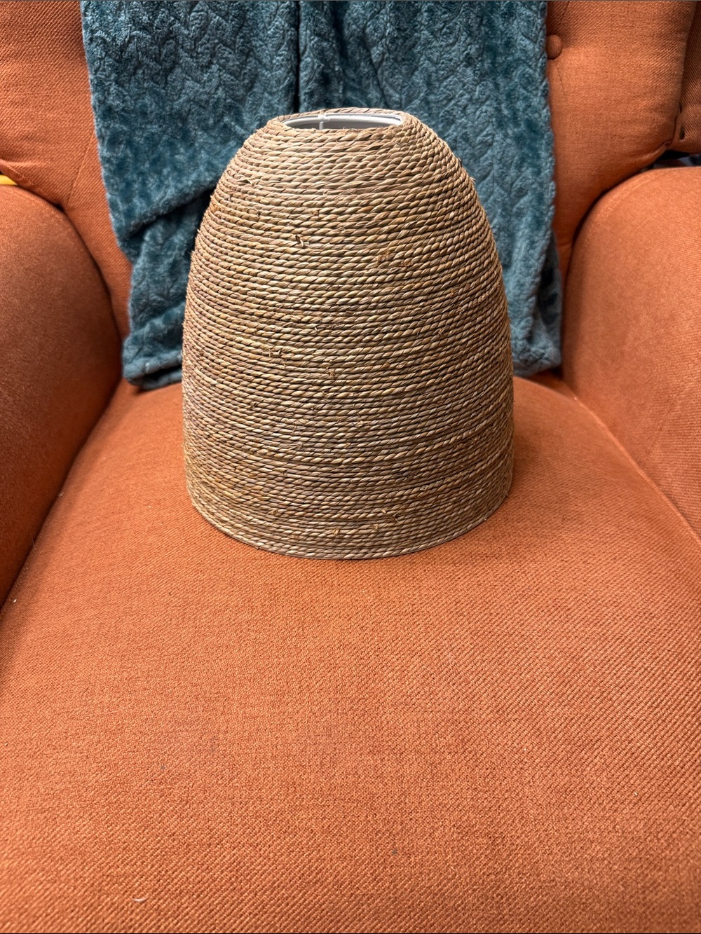 Woven Rope Lampshade in Natural Tan
